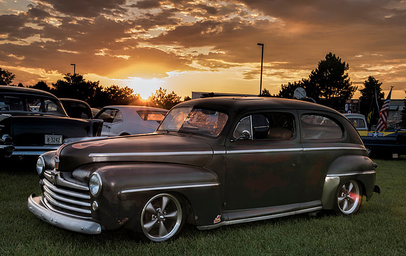 good guys- Lincoln NE Sunset, Car show.  Nikon D810